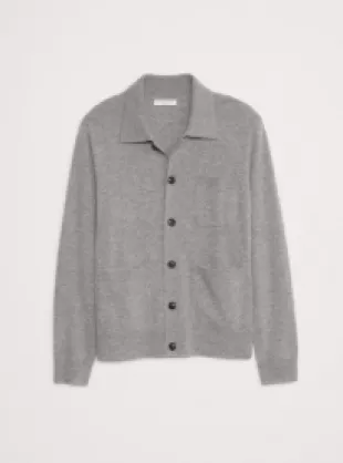 Cashmere Polo Cardigan
