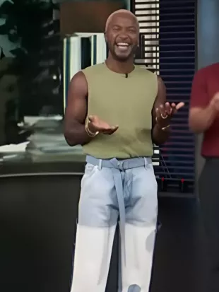 Access Hollywood 2025 Scott Evans Cutout Patch Straight Jeans