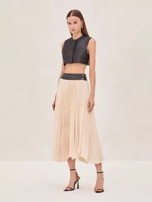 Cropped Leather Vest