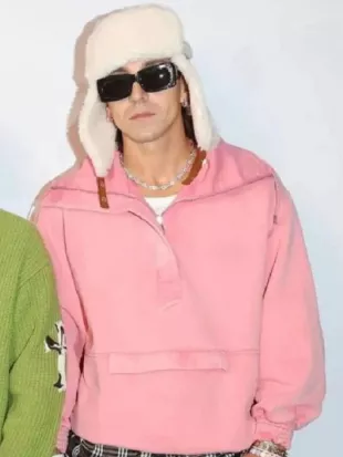 Antonino Pulvirenti Milan Fashion Week Pink Hoodie