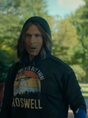 Chad Powers Glen Powell Grey Hoodie