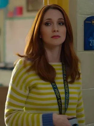 Stephanie Koenig English Teacher S02 Green Striped Sweater