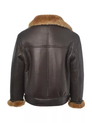 Men B3 Shearling Bomber Leather Jacket