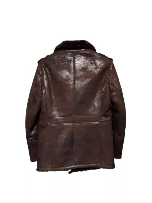 Mens Pilots Leather Aviator B3 Sheepskin Flying Bomber Jacket