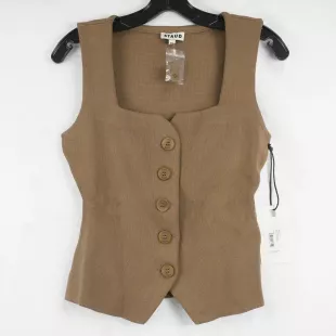 Marisa Tailored Knit Button-Up Sleeveless Top