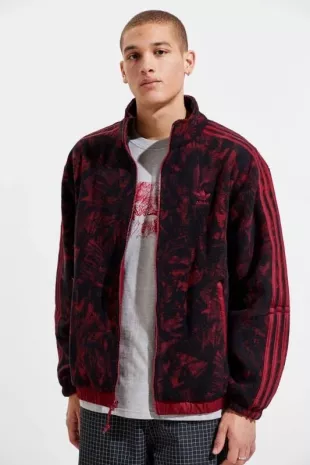 Burgundy Floral Corduroy Jacket