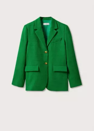 Buttons Tweed Blazer