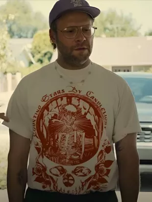Vanson JACKETS - Platonic S02 Seth Rogen White Graphic T-shirt