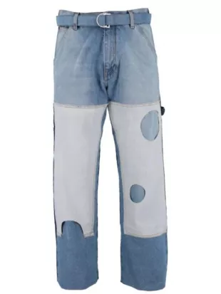 Scott Evans Access Hollywood Cutout Patch Straight Jeans