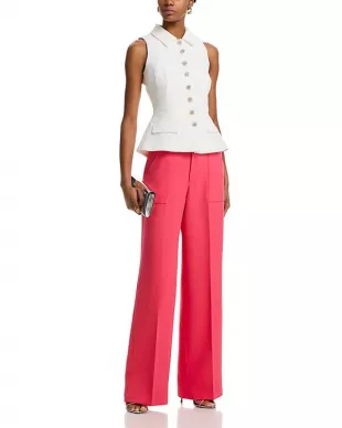 Wide Leg Pants in Hot Pink