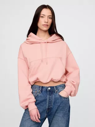 Heavyweight French Terry Cropped Bubble Hoodie