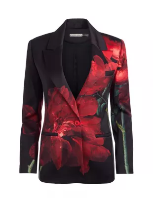 Silas Flora Silk Blazer