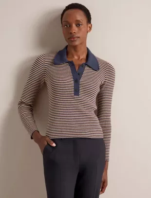 Wilma Cotton Blend Collared Jumper