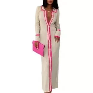 Knitted Sweater Long Dress