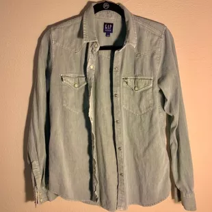 Fairly New • | Sage Green Denim Western Shirt