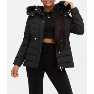 Fur Trim Hooded Jacket