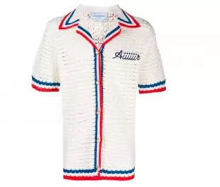 Logo Patch Knitted Shirt