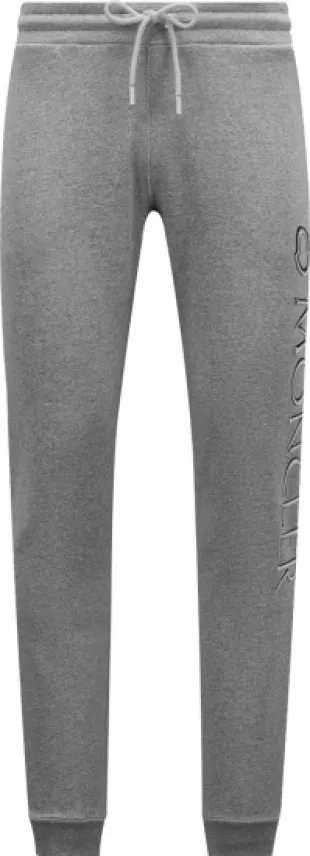 Grey Vertical Logo Joggers
