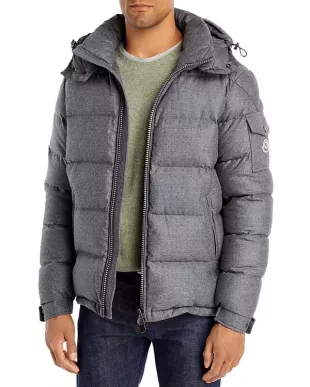 Grey Knit Montgenevre Down Jacket