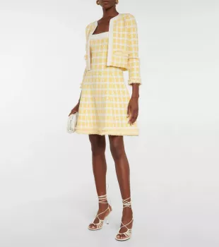 Gingham Tweed Minidress