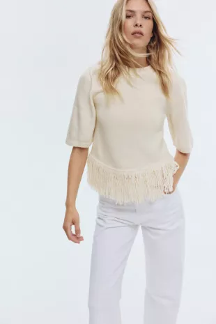 Sweater with Fringe