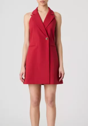 Whisper Halter Neck Blazer Minidress