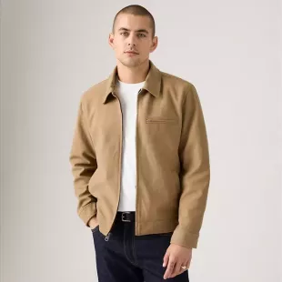 Faux Suede Utility Jacket