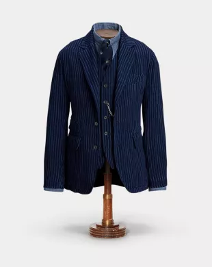 Unconstructed Indigo Twill Sport Coat