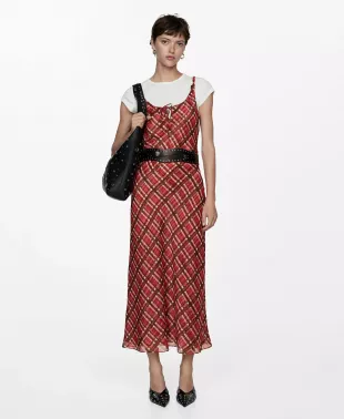 Regular Check Long Dress