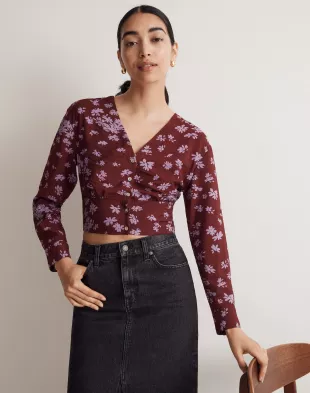 V Neck Button Front Shirt