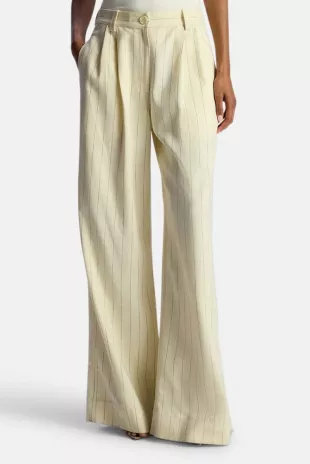 Alfie Pinstripe Wide-Leg Pants