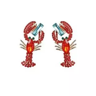 Lobster Earrings Colorful Animal Dangle Earrings