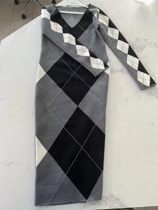 Argyle Sweater Dress