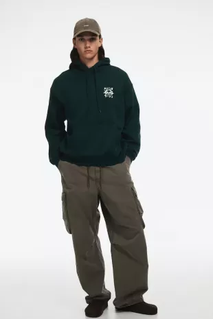 Loose Fit Printed Hoodie