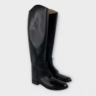 Bond Boot Co Effingham Black Leather Lace Up Tall Equestrian Riding Boot Sz 9.5