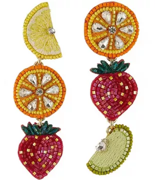 Alita Fruit Novelty Linear Resort Earrings