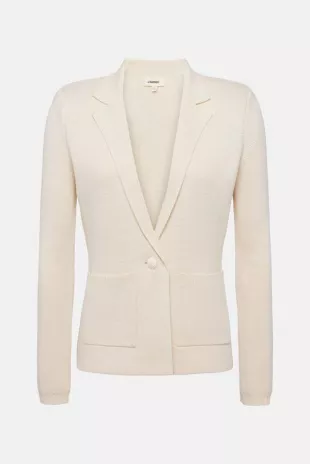 Lacey Knit Blazer in porcelain