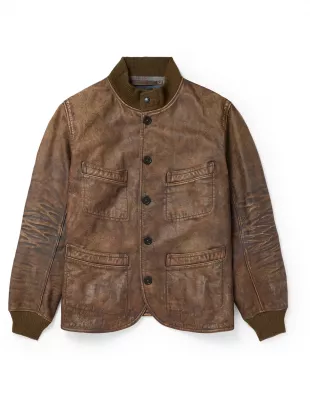 Distressed Leather Jacketen
