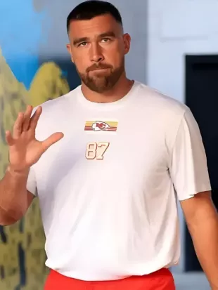 Travis Kelce KC 87 White T-Shirt