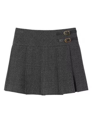 Short Shinestone Suit Skirt