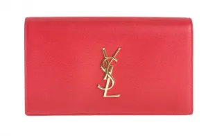 Red Classic  Kate Monogram Clutch