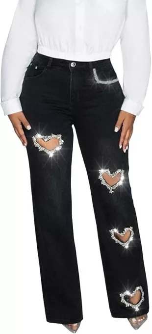 High Waisted Stretchy Jeans Baggy