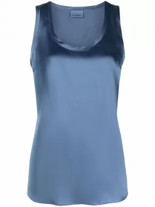 Scoop Neck Silk Blouse