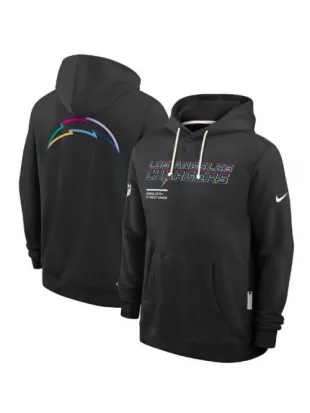 Los Angeles Chargers Black 2025 Crucial Catch Sideline Dri-Fit Hoodie