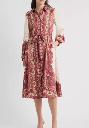 Placed Printed Maxi Dress