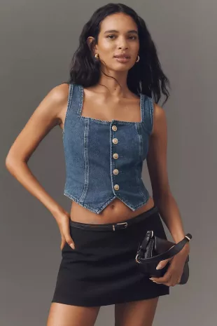 Bo Denim Top in Keila