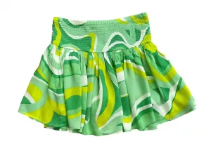 Retro Pull On Flounce Mini Skort Skirt