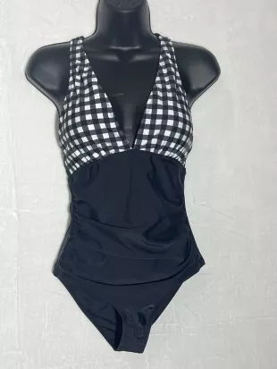 Gingham Ruched One-Piece Swimsuit