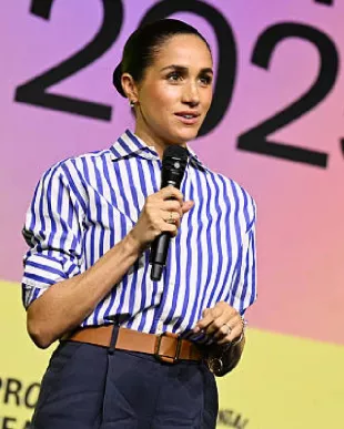 Meghan Markle World Mental Health Day Striped Shirt