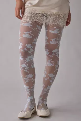 Rose Lace Tights